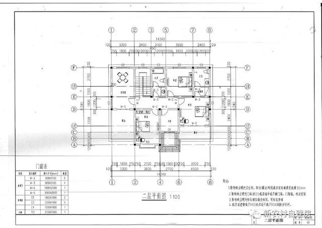 15x12米经典二层农村别墅设计图，6室3卫带车库，含平面图
