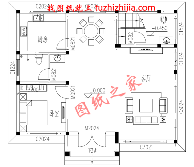 120平米左右农村房屋设计图占地面积适宜,外观舒适大气