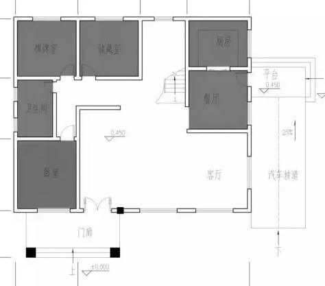 2厅5卧带挑空大客厅二层农村自建房设计图，精心设计的布局，最大可能的满足住户的需求
