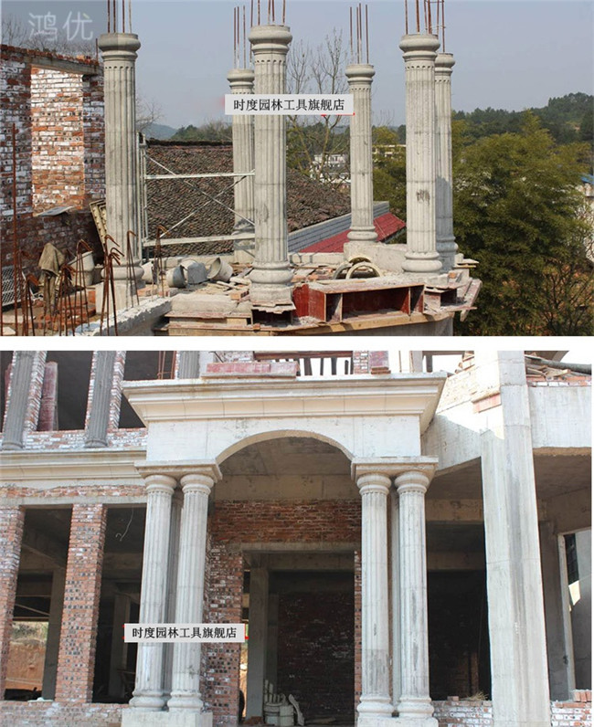 欧式罗马柱模具构件，现浇ABS加厚，水泥柱子塑料钢
