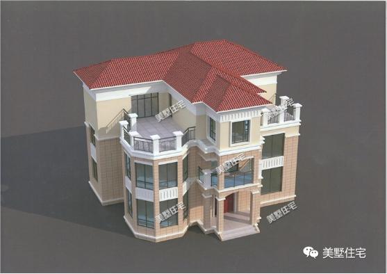 15X13米三层豪宅别墅设计图，很明显的欧式风格，造型和布局堪称完美