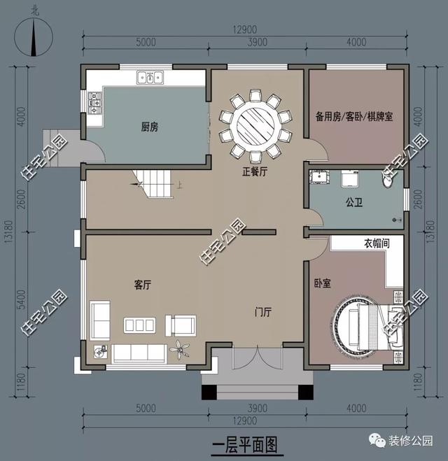 12×13米三层欧式别墅设计图，落地窗+挑空客厅，设计的十分精致