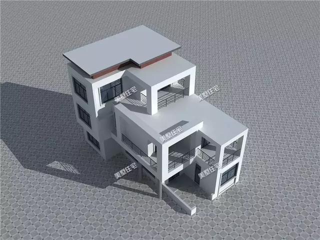 8X14米现代风格三层别墅设计图，异性框架结构，设计师真的用心了