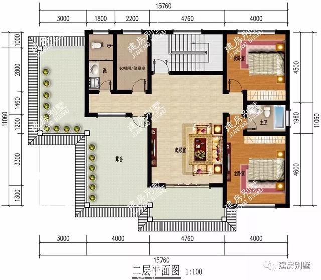 三款两层别墅设计图，第三栋新中式还带双车库，满足不同的建房需求
