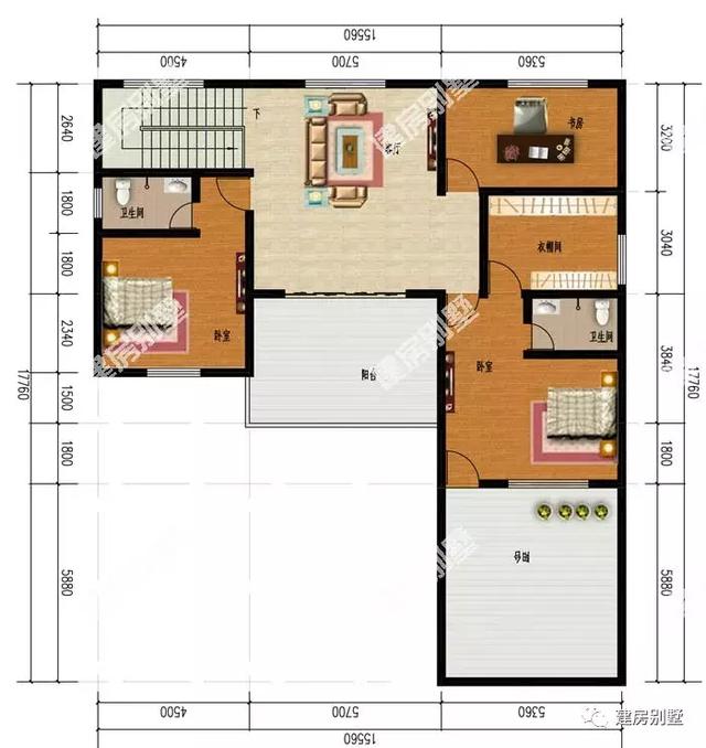 三款两层别墅设计图，第三栋新中式还带双车库，满足不同的建房需求