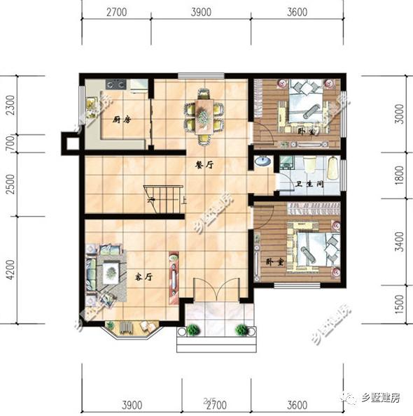 11*10米新农村2层自建小别墅设计图，户型经典
