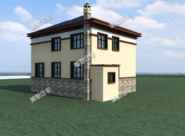 12.54X9.9米二层别墅设计图，建成不输村里大房子，关键是还带院子！