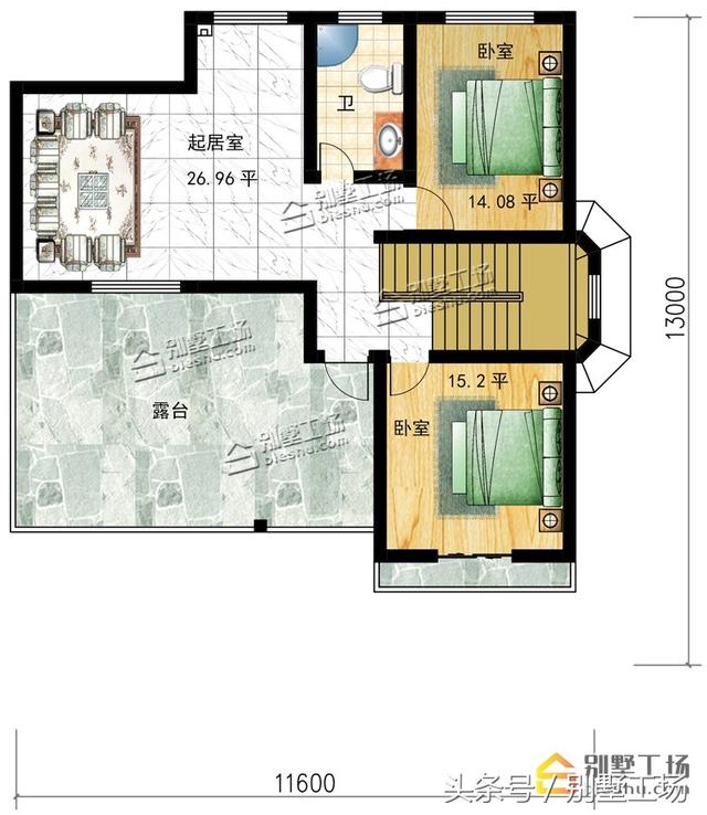 11.6X13m三层农村别墅设计图，造价25万，真正适合农村人的自建房