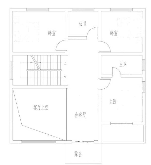 35万11×11米3厅9卧三层带挑空客厅农村自建房设计图