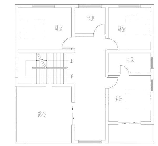 35万11×11米3厅9卧三层带挑空客厅农村自建房设计图