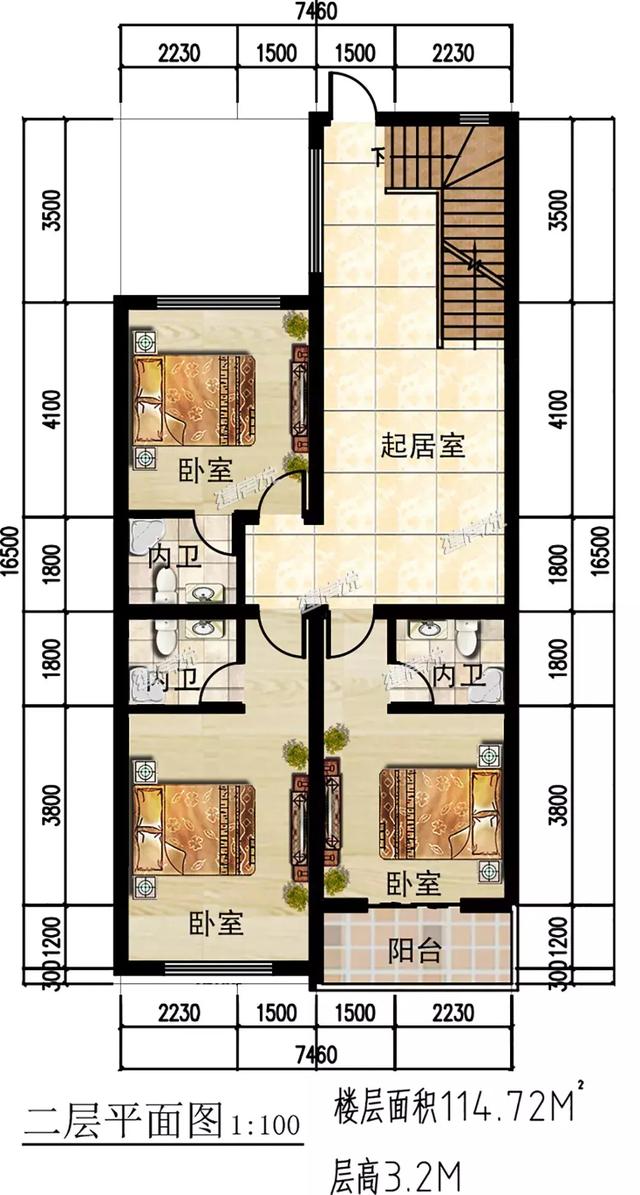 3款三层别墅户型图,专为农村设计,外观大气内部实用,造价不到40万