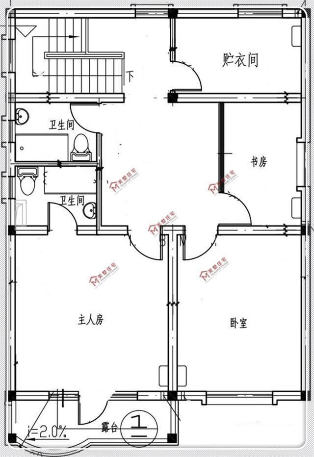 宅基地小的不用担心了，这款二层别墅设计图，8X11米还带老人房，真心不错