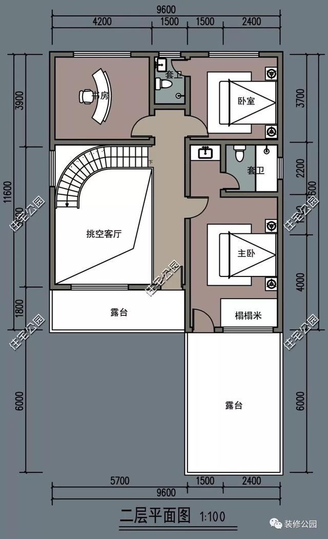 现代风格别墅设计图，9×11米，内附装修效果图