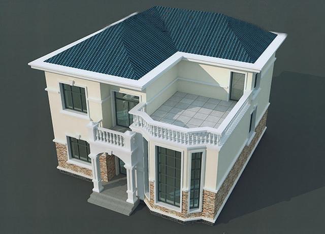 3款二层复式小别墅设计图，挑空客厅设计，外观漂亮内部实用