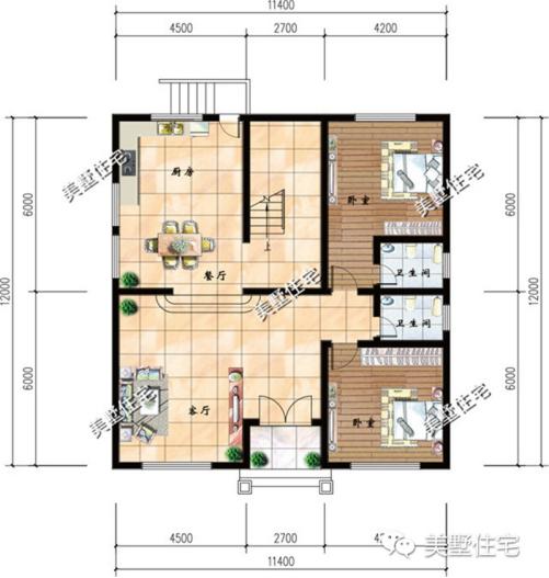 6款二层别墅设计图，特意为小宅基地住户设计，每套都户型精美经济实用