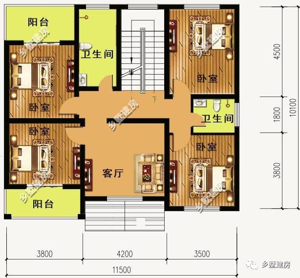 11X10米的三层农村别墅设计图，款款不到30万，25万左右就能搞定，接地气的房子你们喜欢吗？