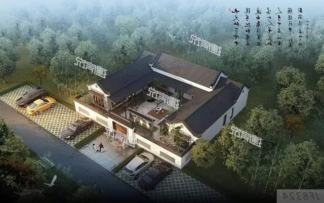 中式四合院别墅设计图，造价只要40万，喜欢就Pick一下吧