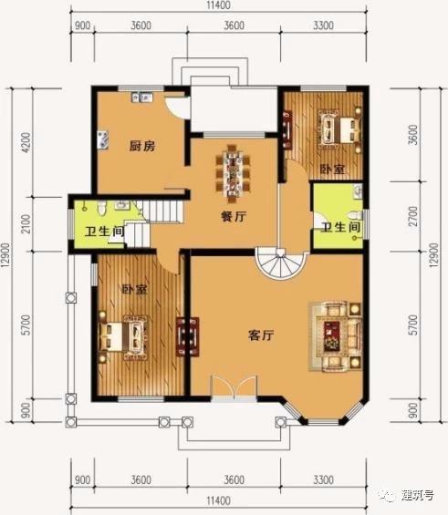 4套小面积二层农村别墅设计图，造价经济，适合普通家庭建造