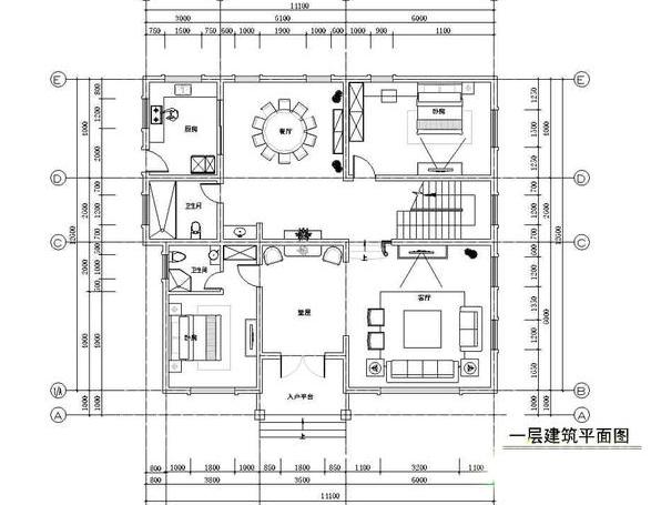 14×13米三层农村别墅设计图，带堂屋+双露台，主体造价大概42万左右。