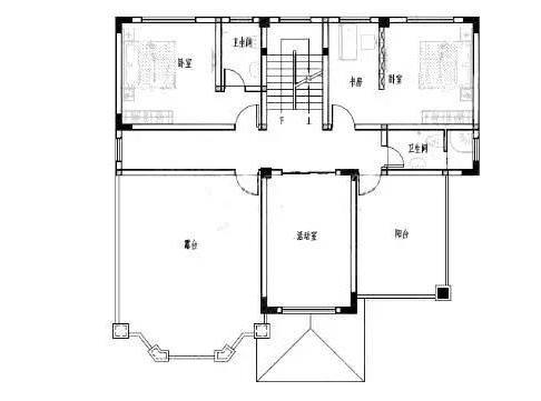 45万以内三层14×14米新农村房屋设计户型图