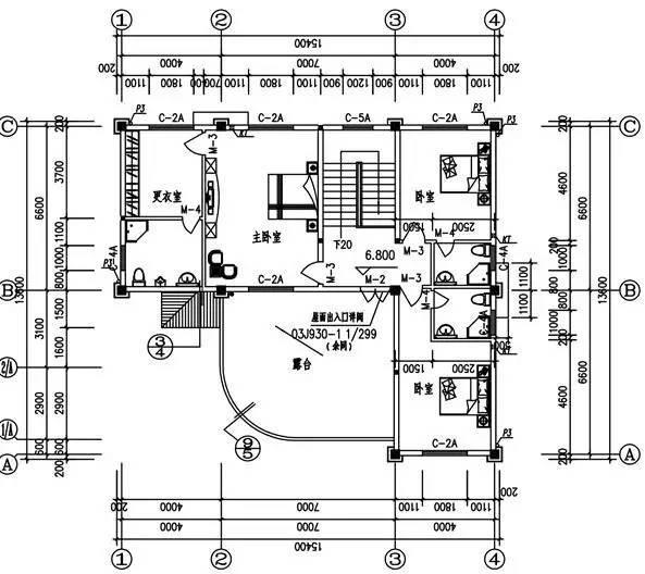 65万15×14米带地下室三层高档别墅设计图