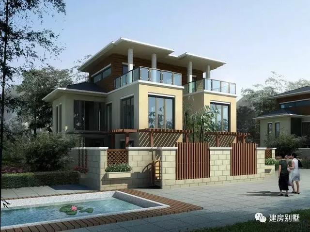 8款新中式自建别墅设计图,配上中式风格的内装