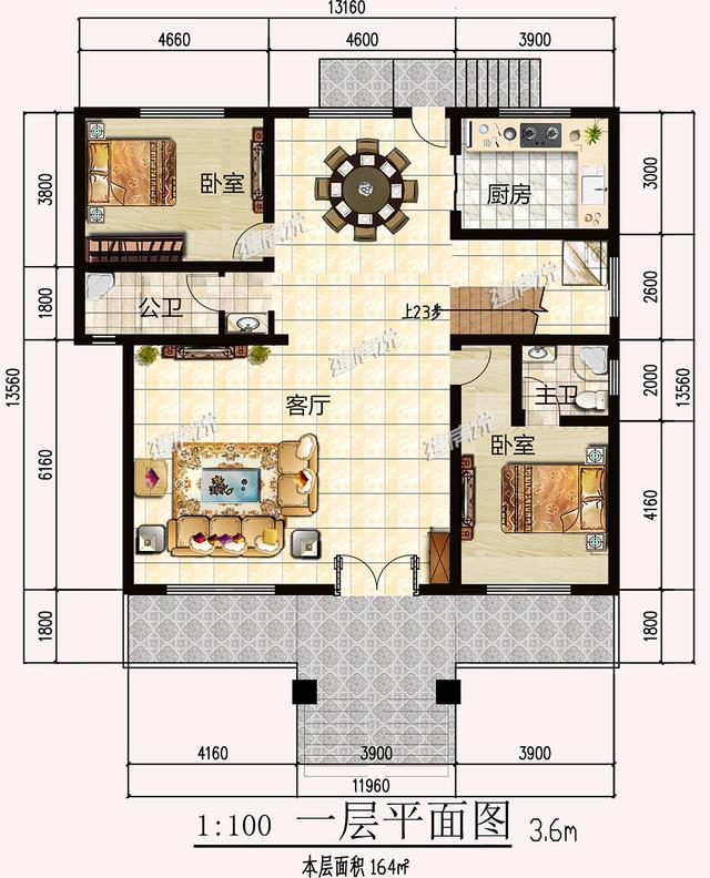 二层中式别墅设计图，外型极美，中式韵味十足