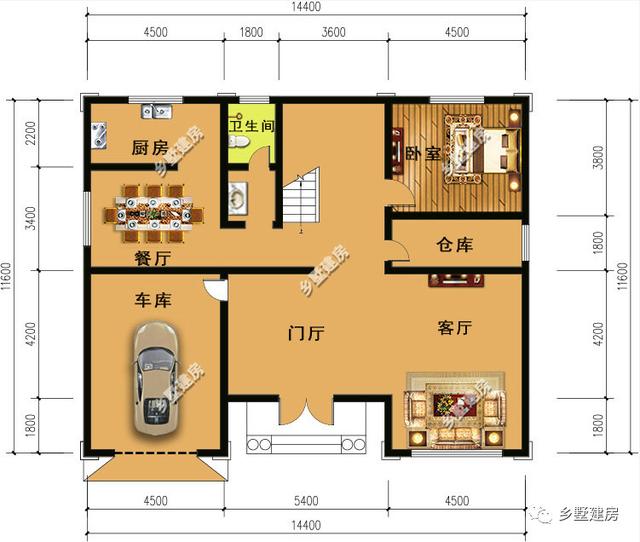 两栋二层别墅设计图，经济适用，房间多，采光好，造价不高，回家建一栋再合适不过来了。
