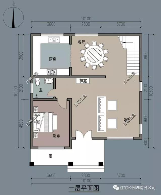 10.1X10.5米三层简欧式别墅设计图，精致又好看。