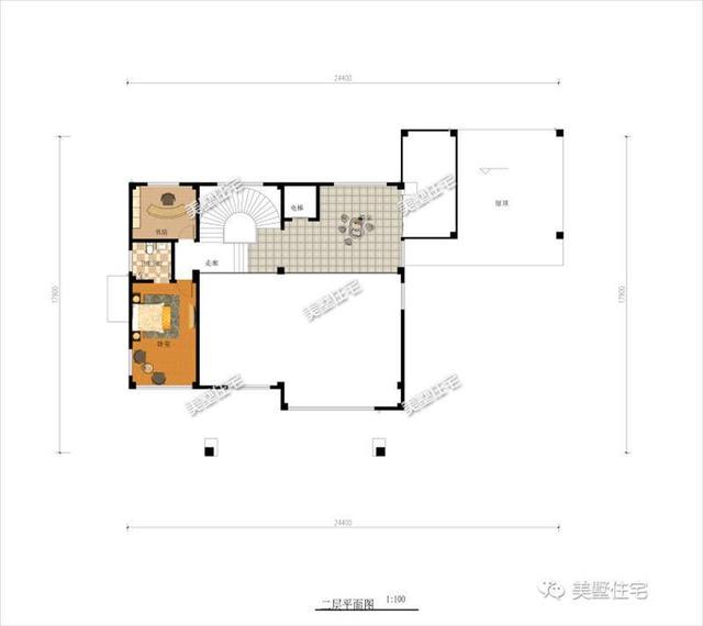 24X19米现代风四层别墅设计图，带旋转楼梯、电梯+车库，比较符合当代人的审美