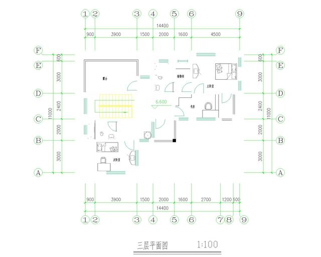 新中式农村三层自建房设计图纸带外观图，占地110平方米