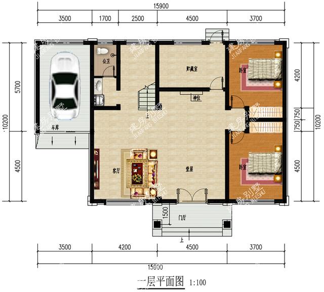 三栋三层别墅设计图，带独立车库设计+客厅挑空，真叫我们难以抗拒！