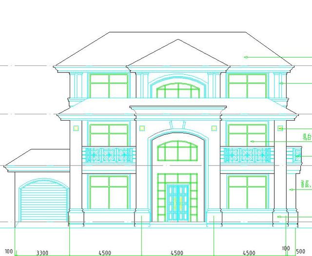 17×9米新型农村别墅设计图，带独立车库+半旋转楼梯+堂屋