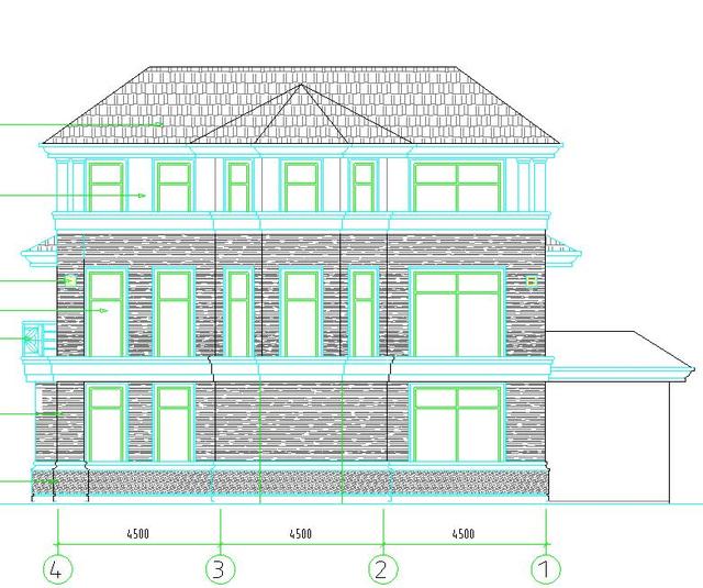 17×9米带独立车库+健身房+露台三层新型农村自建房设计图