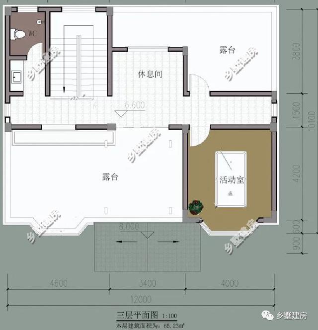 12X11米三层农村别墅设计图，大气时尚，造价只要26万？