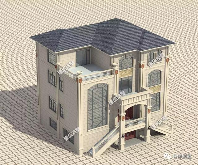 15×13.7米农村四层别墅设计图，带上楼梯+架空层，外观气势恢宏，建房选这款户型绝对不亏。
