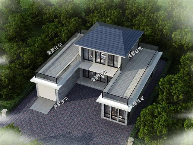 新中式四合院别墅设计图，送给父母最舒适的环境！