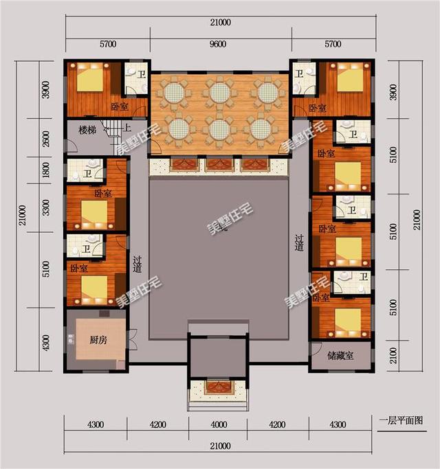 新中式四合院别墅设计图送给父母最舒适的环境