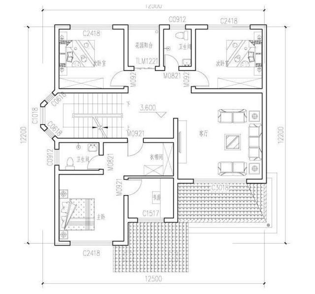 2款三层别墅设计图，都带露台，尤其第二款，豪华无比