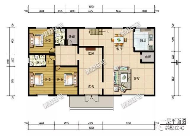 5款三层别墅设计图，客厅挑空设计，既大胆又新颖