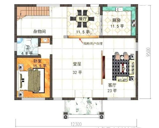 120平米的二层别墅设计图，六室三厅带阁楼很实用