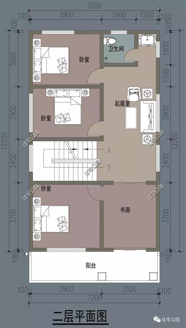 南通100平米的三层别墅设计图,小户型适应性强,不受宅基地
