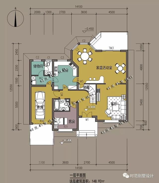12x14米两层欧式别墅，5室3厅带车库，实景和效果图可建房参考