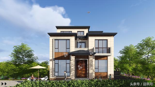 10X12三层简欧别墅，给只有小宅地的自己造一栋实实在在的好房子