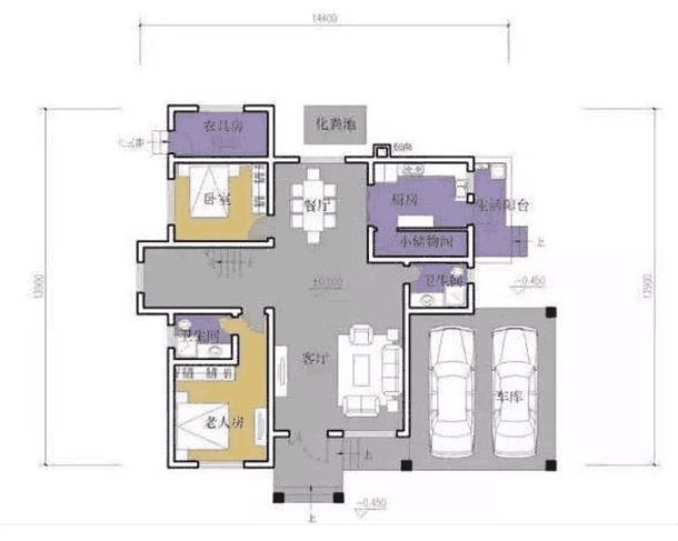 这款别墅设计图，算是今年二层别墅中的黑马，设计感十足
