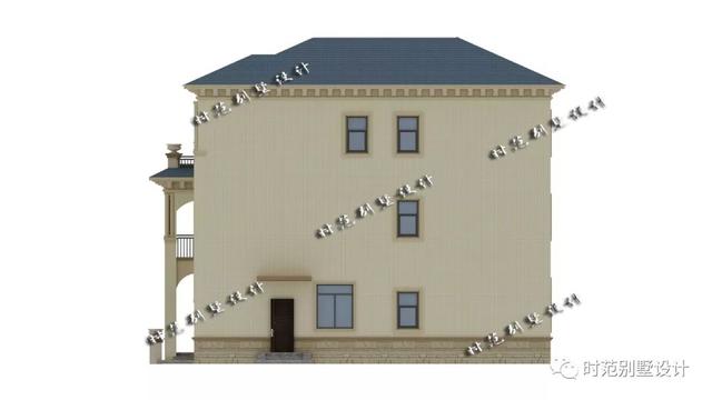 欧式三层复式别墅设计图，7室3厅，带大露台附装修效果图