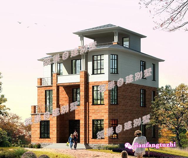 12x11米农村砖混结构三层别墅设计图，户型方正，空间利用率高，造价低。