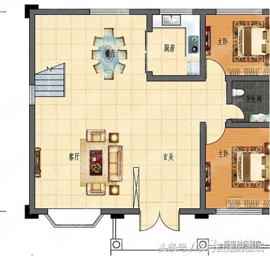 3套经典别墅设计图，多间卧室带烤火房和晒台，造价只要25万