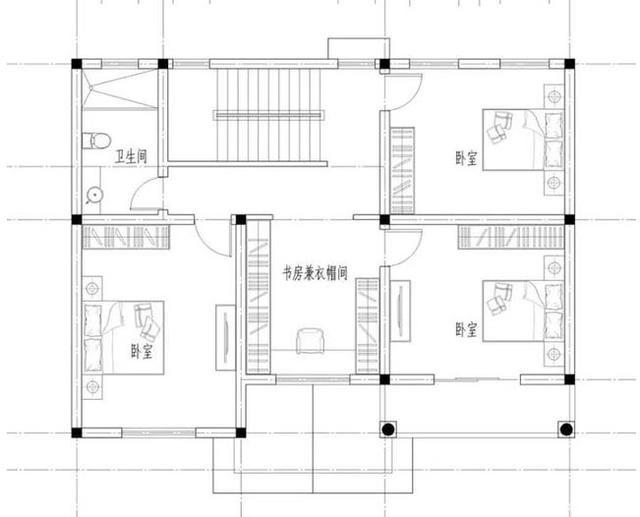 小巧别墅设计图，五室三厅功能齐全，占地110平米。