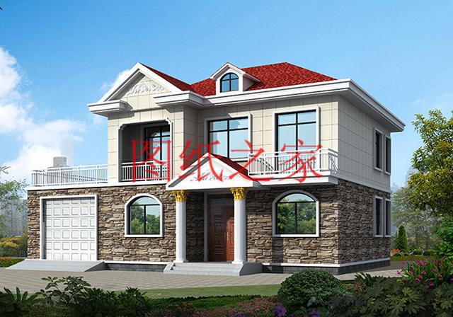 大户型二层别墅设计图，经济实惠、简单大气，适合大家族居住。
